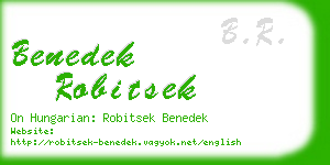 benedek robitsek business card